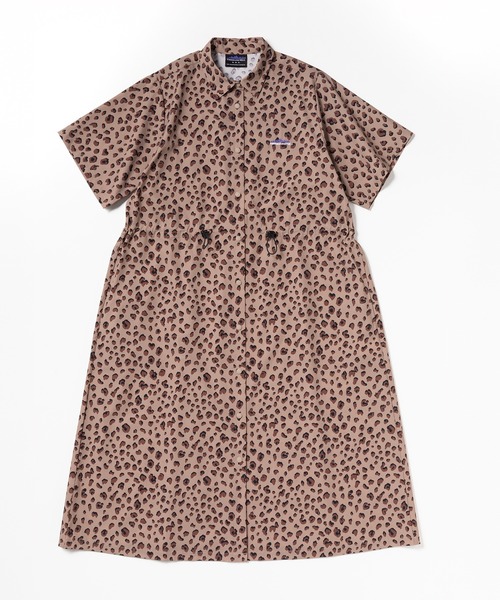 L's]SHORT SLEEVE SNAP OP NY/PU PRINT/ショートスリーブスナップ