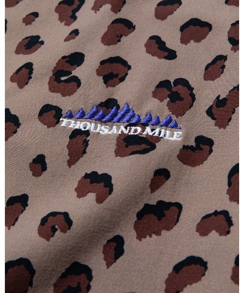 THOUSAND MILE（サウザンドマイル）の「[L's]SHORT SLEEVE SNAP OP NY/PU PRINT/ショートスリーブスナップワンピース プリント（ワンピース・レディース・ブラック系その他/ブラウン系その他/レオパード・FREE）」の5枚目の写真