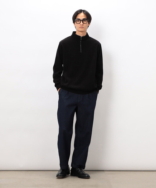 COMME CA ISM(コムサイズム)の「カットコールハーフジッププルオーバー(Tシャツ/カットソー・メンズ・ブラック/ベージュ/チャコール・LARGE/MEDIUM)」の4枚目の写真
