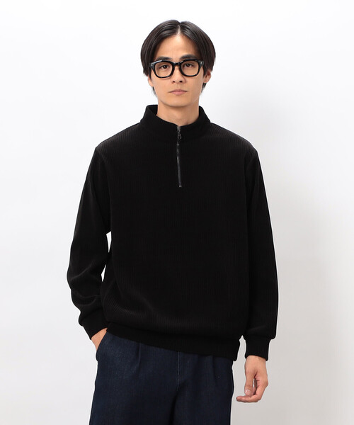 COMME CA ISM(コムサイズム)の「カットコールハーフジッププルオーバー(Tシャツ/カットソー・メンズ・ブラック/ベージュ/チャコール・LARGE/MEDIUM)」の6枚目の写真