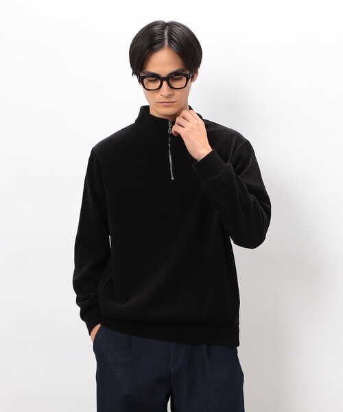 COMME CA ISM(コムサイズム)の「カットコールハーフジッププルオーバー(Tシャツ/カットソー・メンズ・ブラック/ベージュ/チャコール・LARGE/MEDIUM)」の7枚目の写真