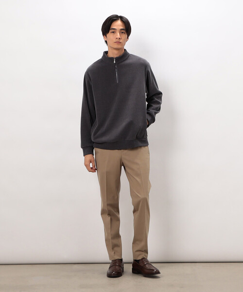 COMME CA ISM(コムサイズム)の「カットコールハーフジッププルオーバー(Tシャツ/カットソー・メンズ・ブラック/ベージュ/チャコール・LARGE/MEDIUM)」の9枚目の写真
