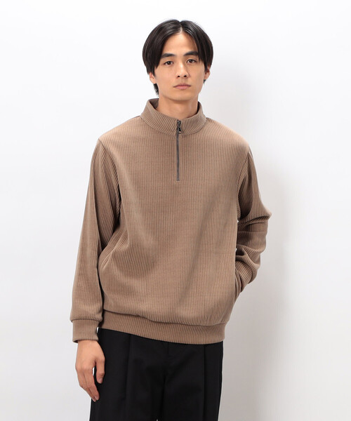 COMME CA ISM(コムサイズム)の「カットコールハーフジッププルオーバー(Tシャツ/カットソー・メンズ・ブラック/ベージュ/チャコール・LARGE/MEDIUM)」の16枚目の写真