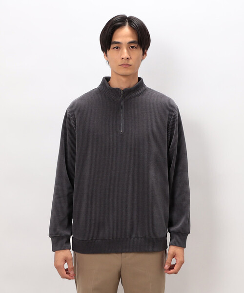 COMME CA ISM(コムサイズム)の「カットコールハーフジッププルオーバー(Tシャツ/カットソー・メンズ・ブラック/ベージュ/チャコール・LARGE/MEDIUM)」の17枚目の写真