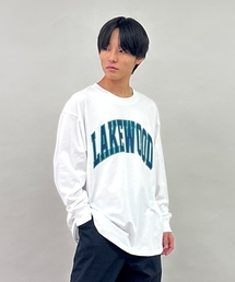 GLAZOS（グラソス）の「ビッグカレッジフロントプリント長袖Tシャツ（Tシャツ/カットソー）」