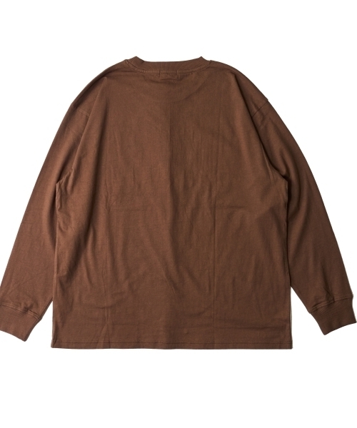 GLAZOS（グラソス）の「ビッグカレッジフロントプリント長袖Tシャツ（Tシャツ/カットソー・キッズ・ネイビー/ブラウン/ホワイト/ライトグレー・LL/L/S/M）」の8枚目の写真