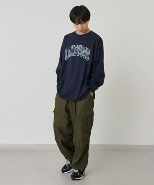 GLAZOS（グラソス）の「ビッグカレッジフロントプリント長袖Tシャツ（Tシャツ/カットソー・キッズ・ネイビー/ブラウン/ホワイト/ライトグレー・LL/L/S/M）」の16枚目の写真