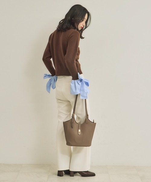 NEUNA(ヌナ)の「Grainy bag(トートバッグ・レディース・ベージュ/グレイッシュベージュ/ブラック・FREE)」の20枚目の写真