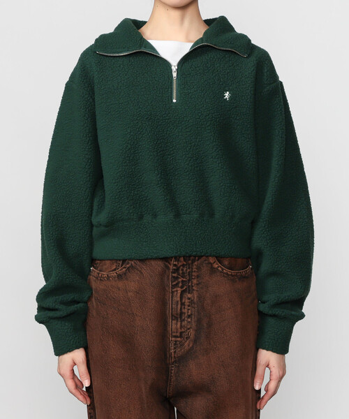 GYMPHLEX(ジムフレックス)の「Gymphlex | フリース ハーフジッププルオーバー WOMEN(Tシャツ/カットソー・レディース・ブラック/グリーン・14)」の8枚目の写真