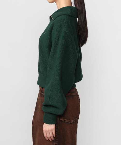 GYMPHLEX(ジムフレックス)の「Gymphlex | フリース ハーフジッププルオーバー WOMEN(Tシャツ/カットソー・レディース・ブラック/グリーン・14)」の7枚目の写真