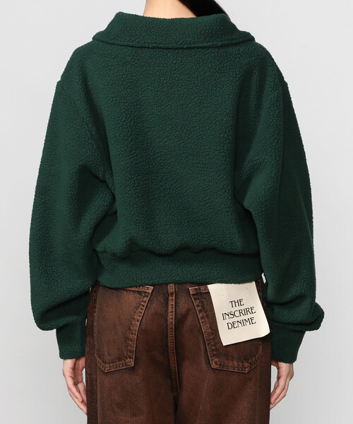 GYMPHLEX(ジムフレックス)の「Gymphlex | フリース ハーフジッププルオーバー WOMEN(Tシャツ/カットソー・レディース・ブラック/グリーン・14)」の6枚目の写真