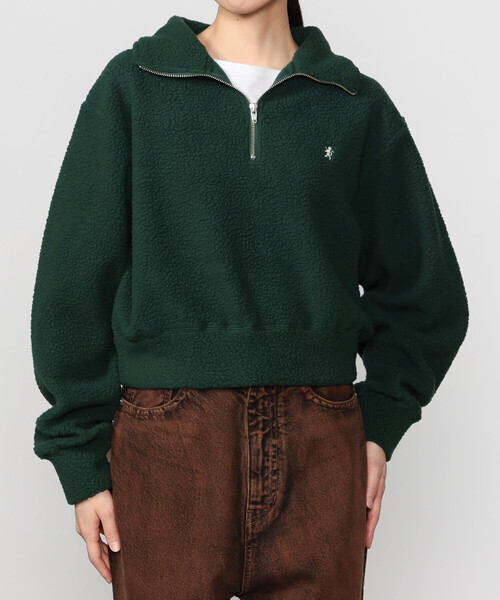 GYMPHLEX(ジムフレックス)の「Gymphlex | フリース ハーフジッププルオーバー WOMEN(Tシャツ/カットソー・レディース・ブラック/グリーン・14)」の5枚目の写真