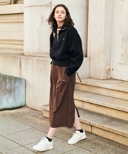 GYMPHLEX(ジムフレックス)の「Gymphlex | フリース ハーフジッププルオーバー WOMEN(Tシャツ/カットソー・レディース・ブラック/グリーン・14)」の1枚目の写真