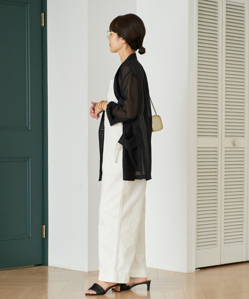 plage(プラージュ)の「CURRENTAGE / カレンテージ DENIM サロペット(ホワイト)(サロペット/オーバーオール・レディース・ホワイト・34/36)」の7枚目の写真