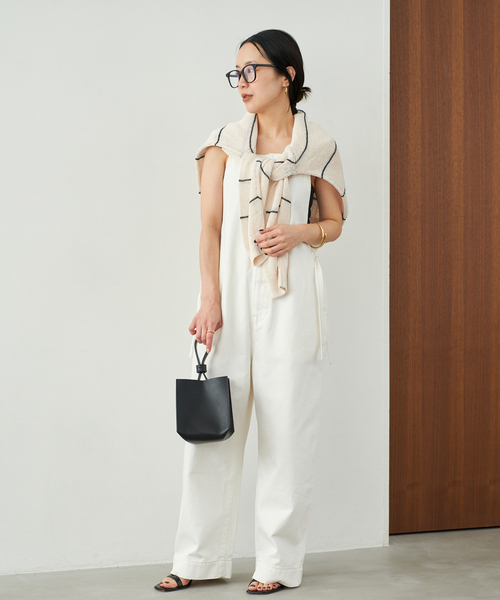 セール】CURRENTAGE / カレンテージ DENIM サロペット(ホワイト