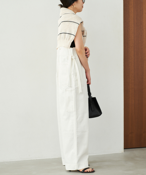 plage(プラージュ)の「CURRENTAGE / カレンテージ DENIM サロペット(ホワイト)(サロペット/オーバーオール・レディース・ホワイト・34/36)」の11枚目の写真