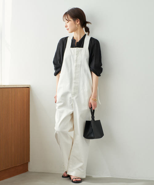 plage(プラージュ)の「CURRENTAGE / カレンテージ DENIM サロペット(ホワイト)(サロペット/オーバーオール・レディース・ホワイト・34/36)」の5枚目の写真