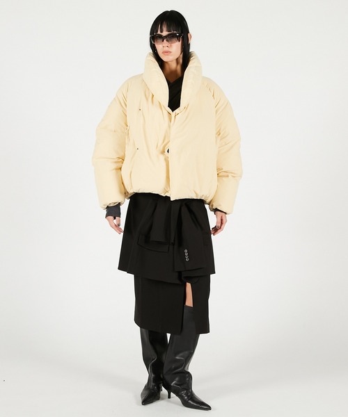 PRANK PROJECT(プランクプロジェクト)の「レイヤードミディスカート / Layered Midi Skirt(スカート・レディース・グレー/ブラック・36/38)」の5枚目の写真