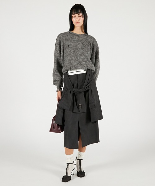 PRANK PROJECT(プランクプロジェクト)の「レイヤードミディスカート / Layered Midi Skirt(スカート・レディース・グレー/ブラック・36/38)」の4枚目の写真