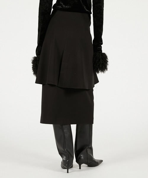 PRANK PROJECT(プランクプロジェクト)の「レイヤードミディスカート / Layered Midi Skirt(スカート・レディース・グレー/ブラック・36/38)」の8枚目の写真