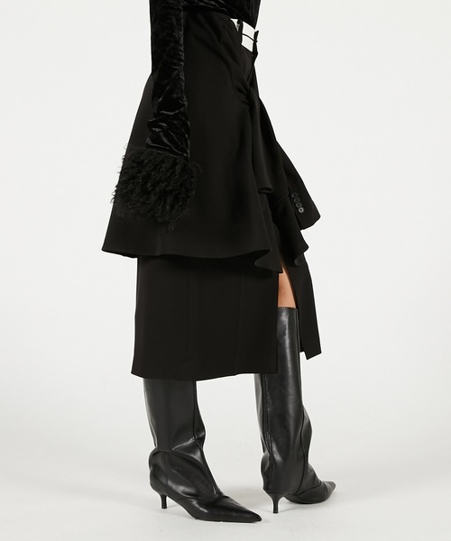 PRANK PROJECT(プランクプロジェクト)の「レイヤードミディスカート / Layered Midi Skirt(スカート・レディース・グレー/ブラック・36/38)」の11枚目の写真