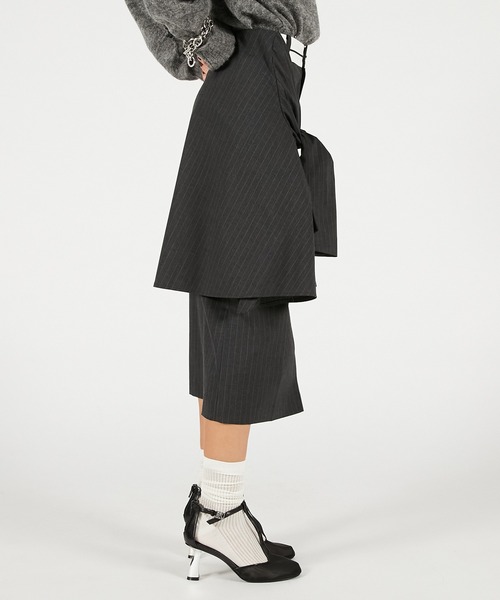 PRANK PROJECT(プランクプロジェクト)の「レイヤードミディスカート / Layered Midi Skirt(スカート・レディース・グレー/ブラック・36/38)」の12枚目の写真