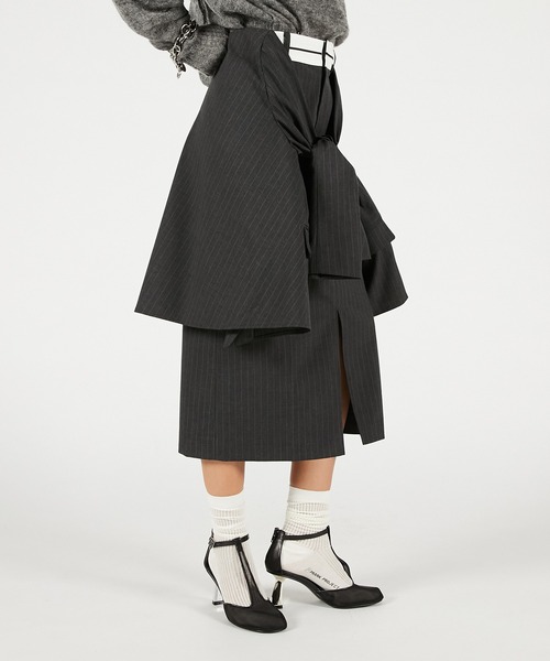 9/30まで！Belted layered pleats midi skirt 9/30まで！Belted layered pleats midi skirt 9/30まで！Belted