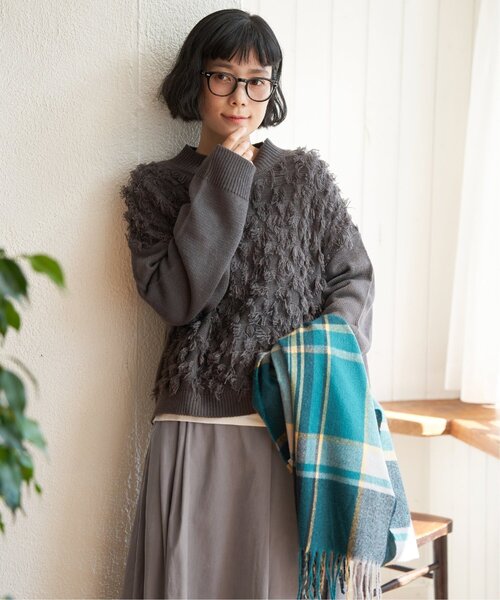 LBC(エルビーシー)の「チェックカラーマフラー(マフラー・レディース・サックスブルー/ブルー/ブラック/レッド・FREE)」の19枚目の写真