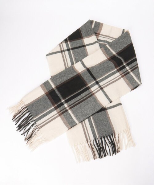 LBC(エルビーシー)の「チェックカラーマフラー(マフラー・レディース・サックスブルー/ブルー/ブラック/レッド・FREE)」の10枚目の写真