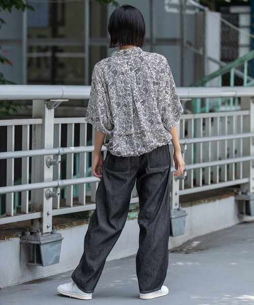 Munich（ミューニック）の「【France】 ジャガードプリントタックシャツ（シャツ/ブラウス・レディース・ベージュ系/アイボリー系/ブラック系・FREE）」の13枚目の写真