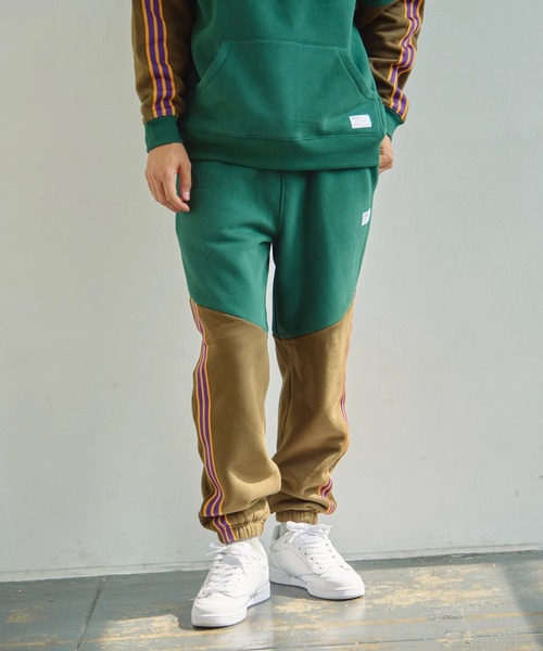 go slow caravan（ゴースローキャラバン）の「Duckster/ダックスター　バイカラーストライプパンツ（その他パンツ・メンズ・チャコールグレー/グリーン/ライトグレー・X-LARGE/MEDIUM/LARGE）」の8枚目の写真