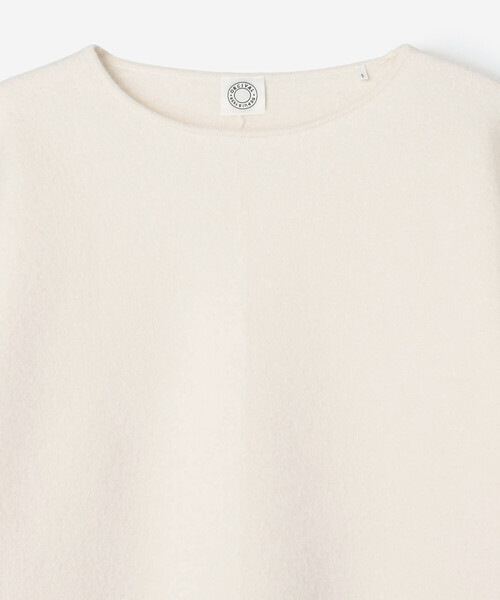 ORCIVAL（オーシバル）の「ORCIVAL | ウールジャージー ボートネックプルオーバー WOMEN（ニット/セーター・レディース・オフホワイト/ダークネイビー/イエロー・1）」の4枚目の写真