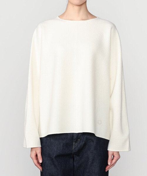 ORCIVAL（オーシバル）の「ORCIVAL | ウールジャージー ボートネックプルオーバー WOMEN（ニット/セーター・レディース・オフホワイト/ダークネイビー/イエロー・1）」の10枚目の写真