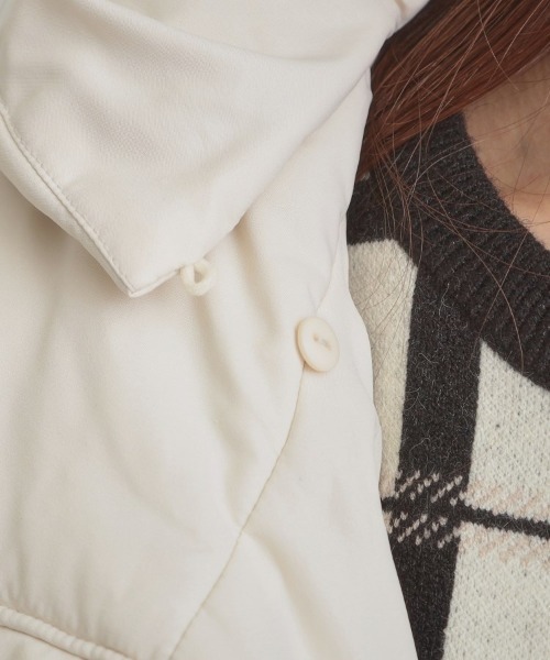 couture brooch（クチュールブローチ）の「【冬の名品・撥水】愛されダウン（ダウンジャケット/コート・レディース・アイボリー/ブラック/サックスブルー/ライトグレー・36/38/40/42）」の17枚目の写真