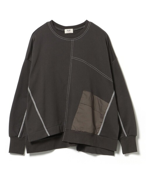 BEAMS HEART(ビームスハート)の「パッチワーク 切り替え プルオーバー(スウェット・レディース・ホワイト系その他5/ブルー系その他/チャコールグレー・FREE)」の17枚目の写真