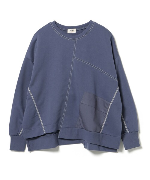 BEAMS HEART(ビームスハート)の「パッチワーク 切り替え プルオーバー(スウェット・レディース・ホワイト系その他5/ブルー系その他/チャコールグレー・FREE)」の20枚目の写真