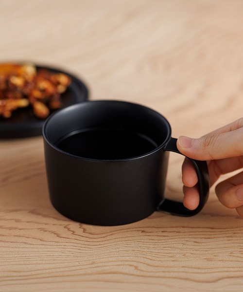 kuros'オリジナル】美濃焼 KONARE MUG マグカップ 黒 箱入り（食器
