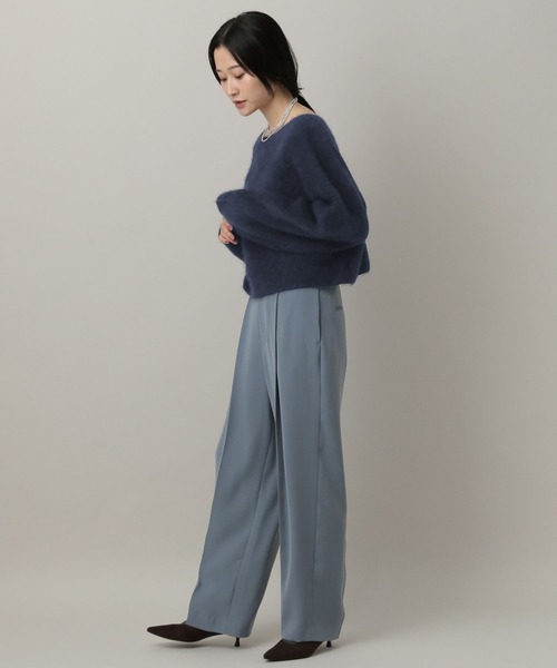 A part by(アパートバイ)の「【前後2WAY】フォックスカシミヤウールラメVネックプルオーバー(ニット/セーター・レディース・アイボリー/ライトベージュ/ネイビー・FREE)」の19枚目の写真