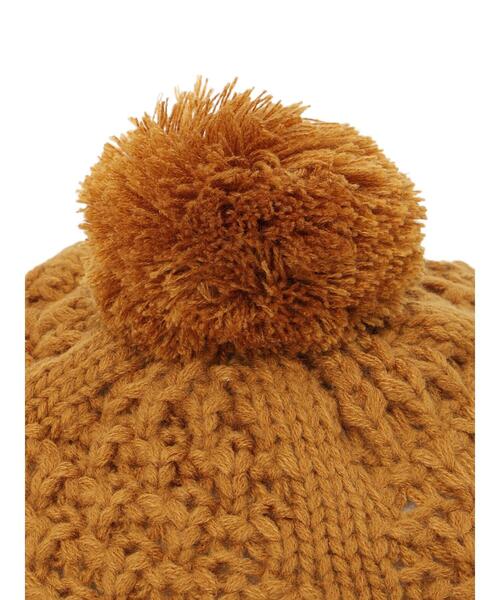 Samansa Mos2 Lagom（サマンサモスモスラーゴム）の「ニットベレー帽（ハット・キッズ・キャメル/キナリ・中(M)/大(L)）」の8枚目の写真