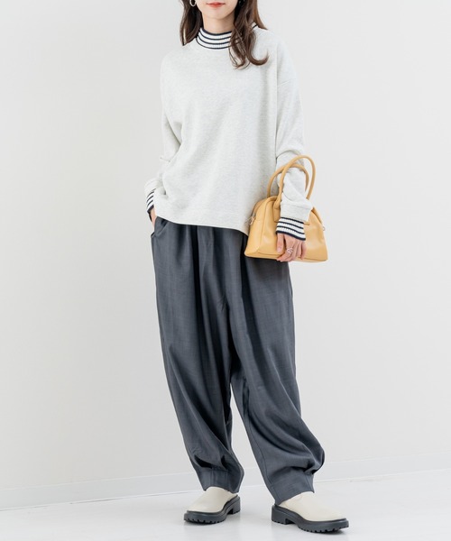 refinedworks(リファインドワークス)の「【refinedworks】裏毛 と リブニット をドッキングした プルオーバー!(Tシャツ/カットソー・レディース・オートミール/オレンジ/ネイビー・FREE)」の8枚目の写真