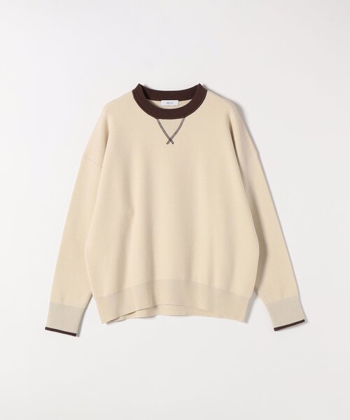 セール】SHIPS any:〈手洗い可能〉ダブルフェイス Vガゼット ニット