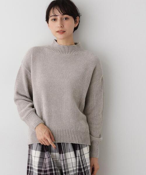 Dessin（デッサン）の「【洗える】ハイネックベロアモールニット（ニット/セーター・レディース・ネイビー/ライトイエロー系/ライトグレー/アイボリー系2・00/03/01/02）」の7枚目の写真