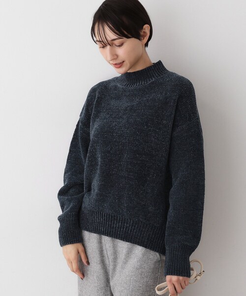 Dessin（デッサン）の「【洗える】ハイネックベロアモールニット（ニット/セーター・レディース・ネイビー/ライトイエロー系/ライトグレー/アイボリー系2・00/03/01/02）」の13枚目の写真