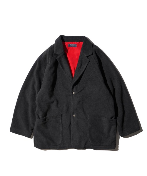 SUNNY  SPORTS（サニースポーツ）の「SUNNY SPORTS GOLF / サニースポーツゴルフ NOTCH COLLAR 2B RAGLAN JACKET フリース ボア 2ボタン ラグラン ジャケット（テーラードジャケット・メンズ・ブラック/ブラック系その他/サンドベージュ・MEDIUM/LARGE）」の7枚目の写真