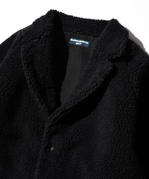 SUNNY  SPORTS（サニースポーツ）の「SUNNY SPORTS GOLF / サニースポーツゴルフ NOTCH COLLAR 2B RAGLAN JACKET フリース ボア 2ボタン ラグラン ジャケット（テーラードジャケット・メンズ・ブラック/ブラック系その他/サンドベージュ・MEDIUM/LARGE）」の18枚目の写真