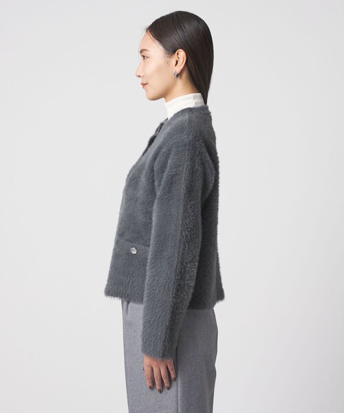 A DAY IN THE LIFE UNITED ARROWS(アデイインザライフユナイテッドアローズ)の「ダブルフェイス フェザー カーディガンジャケット <A DAY IN THE LIFE>(カーディガン/ボレロ・レディース・ブラウン系/グレー系/オフホワイト/ネイビー・FREE)」の12枚目の写真