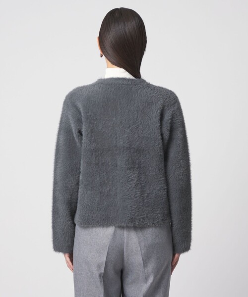 A DAY IN THE LIFE UNITED ARROWS(アデイインザライフユナイテッドアローズ)の「ダブルフェイス フェザー カーディガンジャケット <A DAY IN THE LIFE>(カーディガン/ボレロ・レディース・ブラウン系/グレー系/オフホワイト/ネイビー・FREE)」の13枚目の写真