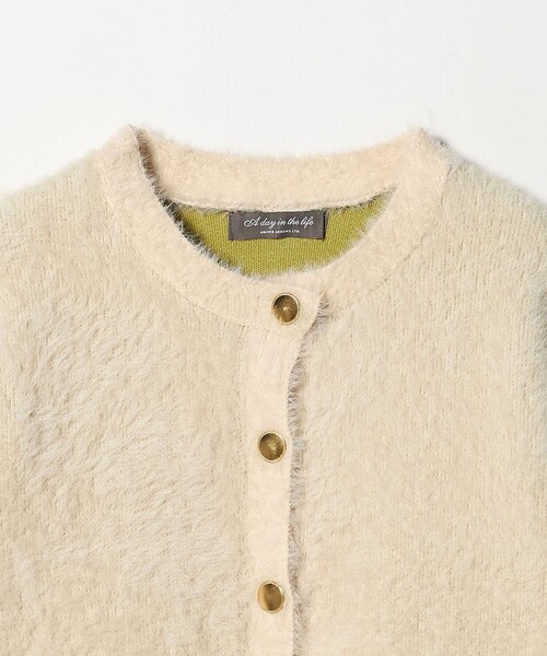 A DAY IN THE LIFE UNITED ARROWS(アデイインザライフユナイテッドアローズ)の「ダブルフェイス フェザー カーディガンジャケット <A DAY IN THE LIFE>(カーディガン/ボレロ・レディース・ブラウン系/グレー系/オフホワイト/ネイビー・FREE)」の22枚目の写真