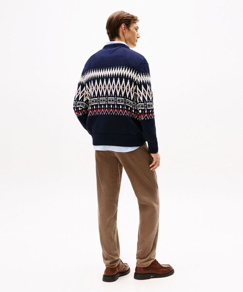 TOMMY HILFIGER（トミーヒルフィガー）の「プレイスフェアアイルコットンクルーネックセーター（ニット/セーター・メンズ・ネイビー/グリーン系その他2・LARGE/MEDIUM/SMALL/X-LARGE）」の10枚目の写真
