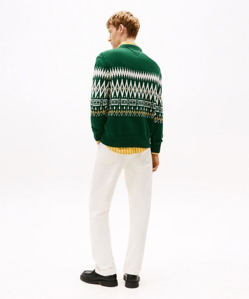 TOMMY HILFIGER（トミーヒルフィガー）の「プレイスフェアアイルコットンクルーネックセーター（ニット/セーター・メンズ・ネイビー/グリーン系その他2・LARGE/MEDIUM/SMALL/X-LARGE）」の6枚目の写真